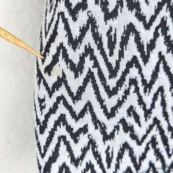 HAZEL Black White Long Sleeve Collared Cardigan Blazer Jacket size S - Picture 14 of 16